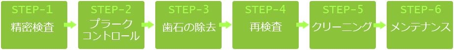 歯周病治療　STEP-1～STEP-6