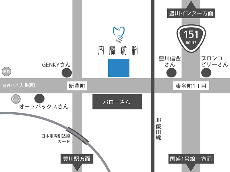 内藤歯科 移転 新所在 地地図 アクセス